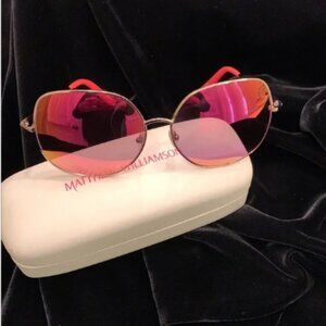 Matthew Williamson/Linda Farrow oversized pink tint mirrored sunglasses